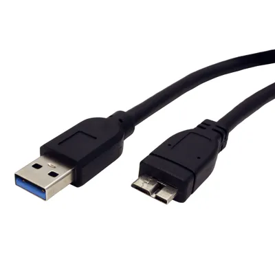 Obrázek produktu pro ROLINE 11.02.8873, 0,8 m, USB A, Micro-USB B, USB 3.2 Gen 1 (3.1 Gen 1), Samec/samec, Černá