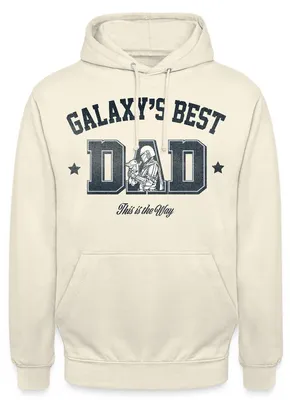 Produktbild von Star Wars: Mandalorian Galaxies Best Dad Motiv Uni Hoodie, L, Vanille-Milchshake