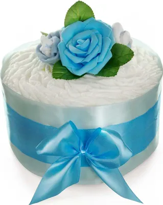 Produktbild von Windeltorte Rosenblüte | blau