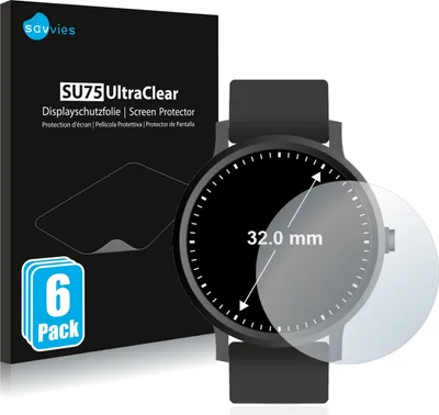 Produktbild von 6x Für Kreisrunde Displays (ø: 32 mm) Schutzfolie Savvies Displayschutz Display Schutz Folie Klar Transparent