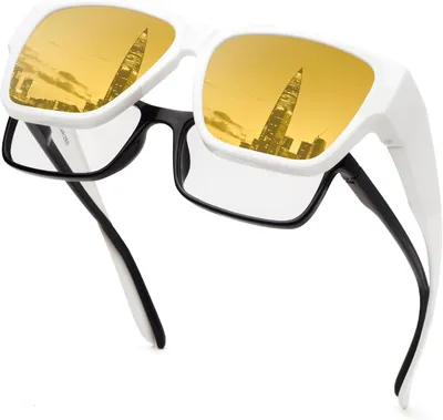 Obrázok produktu pre Slnečné okuliare Polarized Rectangular, ultralight, pre nositeľov okuliarov, polarizované šošovky, pre