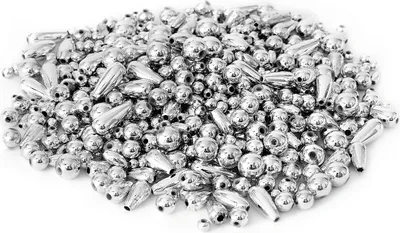 Produktbild von Metallic-Perlenmischung, ca. 50g Silber