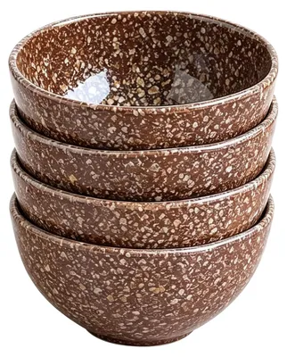 4er-Set Keramikschalen 400 ml, bunt, spülmaschinenfest, mikrowellengeeignet