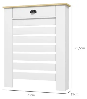 Obrázek produktu pro Kryt na radiátor se dvěma zásuvkami - MDF - 78 x 19 x 95,5 cm - Bílá barva