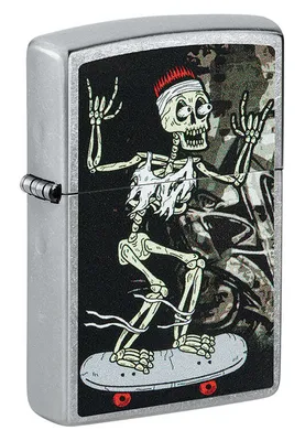 Obrázok produktu pre Zapaľovač Zippo Skeleton Skateboard Muži Viacfarebný kov