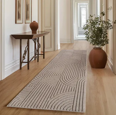 Produktbild von Teppich Läufer 80x150 cm Beige Boho Design