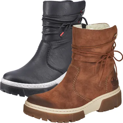 Produktbild von Rieker Damen Stiefeletten Reißverschluss Warmfutter X8658, Größe:40 EU, Farbe:Schwarz