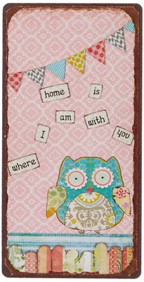 Kühlschrankmagnet Home Is Where I Am with You, 5x10 cm