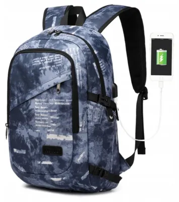 Produktbild von Kono Compact Herren Laptop Rucksack wasserdicht USB