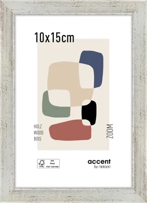 Produktbild von accent by nielsen Holz Bilderrahmen Zoom, 10x15 cm, Silber