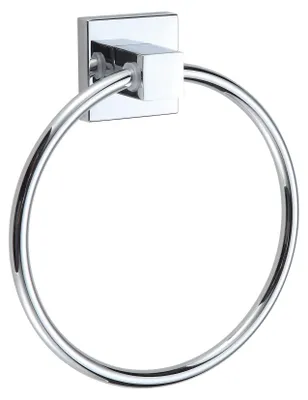 Handtuchring, minimalistisch, Wandmontage, Silber, 18 cm