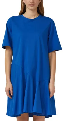 Produktbild von s.Oliver Damen Kleid – Relaxed Fit, Materialmix, Seitentaschen