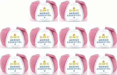 Zdjęcie produktu dla 10 motków DMC Merino Essentiel-4 – wysokiej jakości przędza typu aran, skład: 50% wełna merynosowa i 50%.poliakryl , nr 8149 (kolor 857)