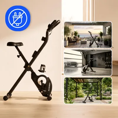 Produktbild von URBOGYM ALPHA Heimtrainer – Magnetisches Fitnessbike mit 2-kg-Schwungrad, 8 Widerstandsstufen, bis 110 kg