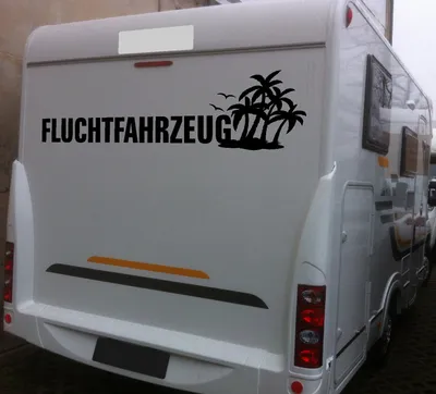 Produktbild von Fluchtfahrzeug, Camping, Urlaubstour, Flucht-Kfz, Autoaufkleber
