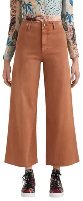 Produktbild von Desigual Noak braune Hose mit weitem Bein für Frauen S