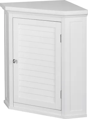 Produktbild von Badschrank Badmöbel Eckschrank Badezimmer Holzschrank Weiß Teamson  ELG-587