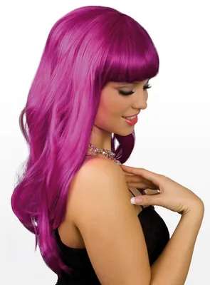 Produktbild von Lange Haare violett - Kostüm Perücke für Fasching