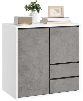 Produktbild von VASAGLE Aufbewahrungsschrank, Küchenschrank mit Türen, 2 Schubladen, modern