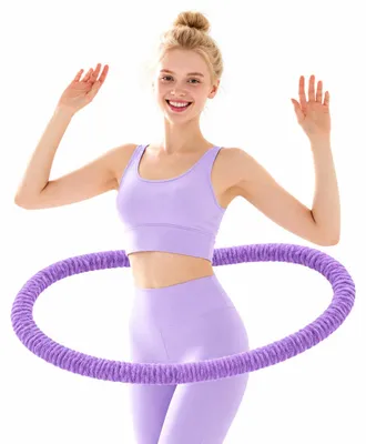 Immagine prodotto di INF Hula Hoop Morbido Peso 2.5kg - Anima in Acciaio, Rivestimento in Tessuto, Pieghevole, Design Anti-Pizzico Viola