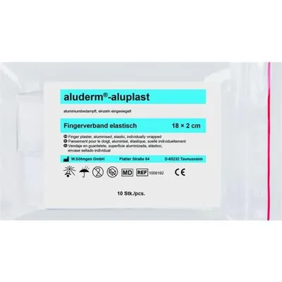 Produktbild von SÖHNGEN 1009192 aluderm®-aluplast Fingerverband - elastisch, 18 x 2 cm, 10 Stück