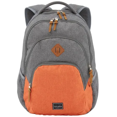 Produktbild von Travelite Basic Rucksack Melange grau-orange Bordgepäck Cityrucksack 22 Liter
