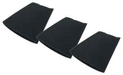 Produktbild von vhbw 3x Staubsaugerfilter kompatibel mit Thomas Bravo 20 Staubsauger - Schaumstofffilter Schwarz