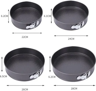 Runde Springform mit Antihaftbeschichtung von 26 cm für Käsekuchen und Biskuit, spülmaschinenfest