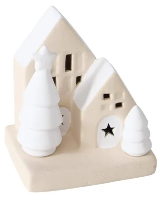 Produktbild von Dekofigur Haus aus Stein mit LED-Beleuchtung, 10,5 cm