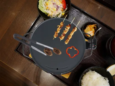 Produktbild von Elektrischer Indoor & Outdoor Multigrill Tischgrill Elektrogrill & Grillzange