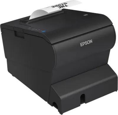 Produktbild von Epson TM-T88VII (112): USB, Ethernet, Serial, PS, Black, Thermodruck, POS-Drucker, 180 x 180 DPI, 500 mm/sek, 1,41 x 3,39 mm, Text, Grafik, Barcode, 2D-Strichcode