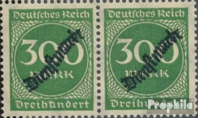 Produktbild von Briefmarken Deutsches Reich 1923 Mi D79I, Dreihandert (Feld 5) postfrisch Dienstmarke