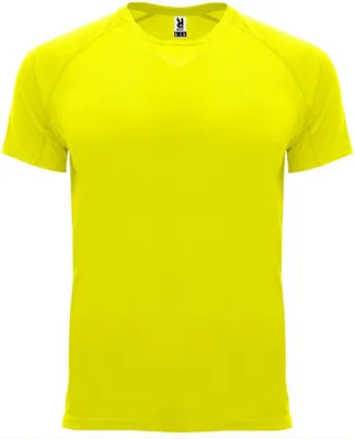 Image de Roly Sport CA0407 | T-Shirt Bahreïn à manches raglan - Couleur : Fluor Yellow 221 - Taille : XL