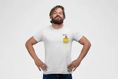Produktbild von D&B Uni Polo  PO00021 Monkey Butt Pocket Weiß-Größe S