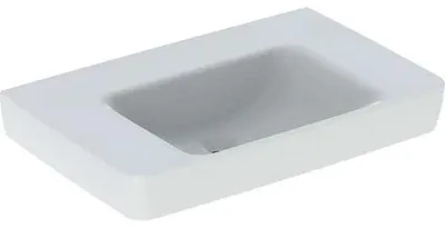 Immagine prodotto di Geberit Renova Plan, lavabo avec tablette, 75x48 cm, sans trou pour robinetterie, sans trop-plein, 501697, 501.697.00.8, 501.697.00.8