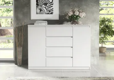 Produktbild von Moderne Kommode 120 cm mit 2 Türen und 4 Schubladen