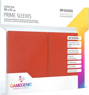 Zdjęcie produktu dla Asmodee Czech Republic Gamegenic: Prime Sleeves Red
