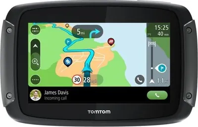 Produktbild von TomTom GPS-Motorrad RIDER 550 Premium-Paket – 4,3 Zoll, Weltkarte, TomTom Traffic, Gefahrenzonenwarnungen, Freisprechfunktion