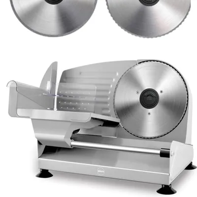 Produktbild von Eldom Professional Fleischhobel - Inklusive 2x Edelstahl-Trennscheibe - ø 19cm - Dünner Schneider - Allesschneider - Allesschneider für Zuhause