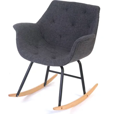 Zdjęcie produktu dla Malmö T820 fotel bujany, leżanka ~ tekstylny, szary