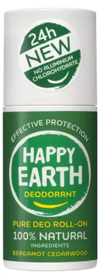 Obrázok produktu pre Happy Earth 100 % prírodný dezodorant v guličke s vôňou bergamotu a cédrového dreva (75 ml)