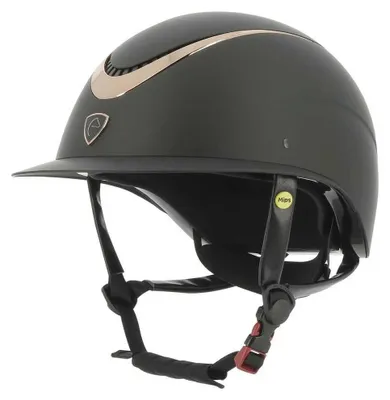 Image de Casque Equitheme Wings, couleur : or rose/noir, taille : 58/60