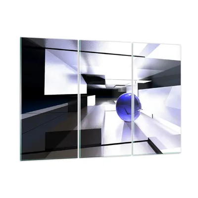 Produktbild von Bilder auf glas - Grafik kugel geometrie - 165x110cm - Glasbilder - Wandbilder - Kunstdruck - zum Aufhängen bereit - Wanddekoration aus Glas - Glas Bilder - Wandbild auf Glas - GCE165x110-2368