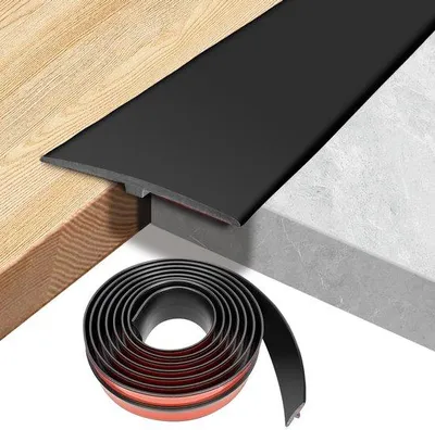 Immagine prodotto di Profilo di raccordo, profilo a T, soglia di raccordo in PVC nero, 5 cm x 3 m