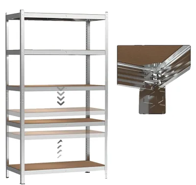 Immagine prodotto di Scaffali robusti, design a 5 ripiani, montaggio semplice, dimensioni 170x75x30 cm (altezza x larghezza x profondità)