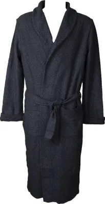 Immagine prodotto di Vestaglia da camera uomo RAGNO lunga incrociata con tasche e cintura invernale eco punto milano di misto cotone  articolo U588NR, Taglia 46, Cotone 50%,Poliestere 50%
