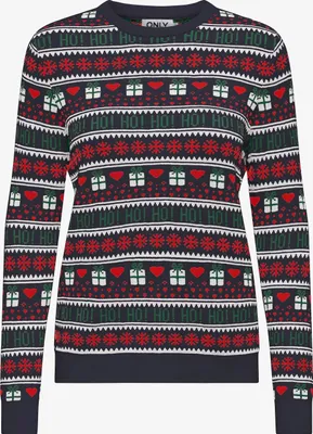 Produktbild von ONLY ONLXMAS PRESENT LS O-NECK KNT Night Sky/Cloud dancer L