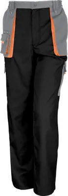 Produktbild von WORK-GUARD by Result - "Lite" Arbeitshosen für Herren/Damen Uni BC5565 (4XL) (Schwarz/Grau/Orange)
