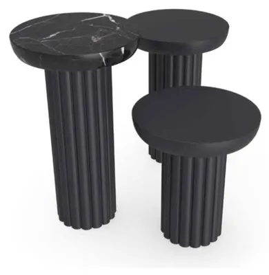 Produktbild von Beisteltisch wohnzimmer luxus tisch design beistelltische schwarz neuheit