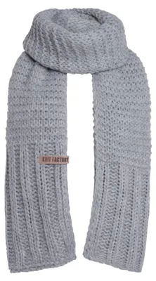 Zdjęcie produktu dla Szalik Knit Factory Alex 200x45 cm gładki szary